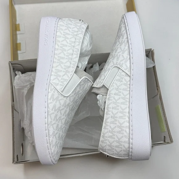 Michael Kors Women's Keaton Slip-On in Bright White- Size 7 - Picture 6 of 8